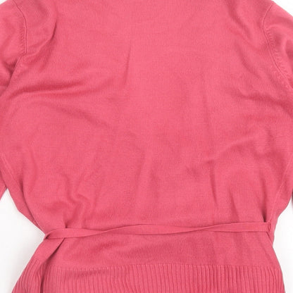 Womens UK Size 8 Marks and Spencer Pink Wrap Jumper