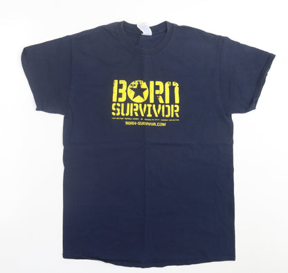 Mens UK Size M Gildan Blue  T-Shirt
