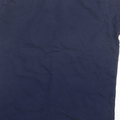 Young Dimension Girls Blue Cotton Basic T-Shirt Size 12-13 Years Crew Neck Pullover