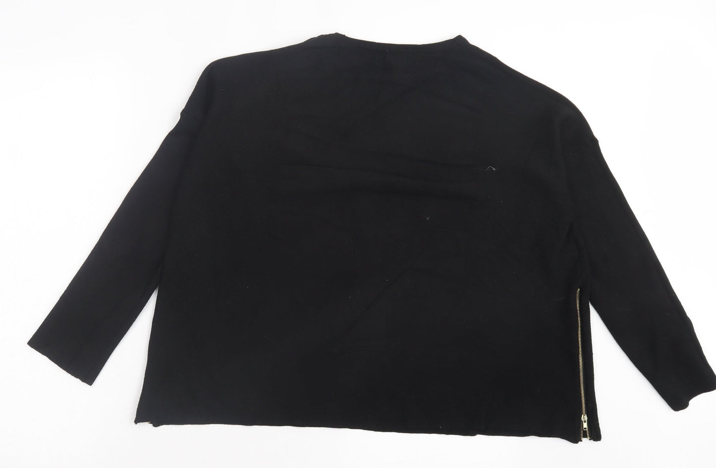 Primark Womens Black Crew Neck Viscose Pullover Jumper Size XL