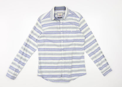 Mens UK Size M NEXT Blue  Button-Up Long Sleeve Casual Shirt