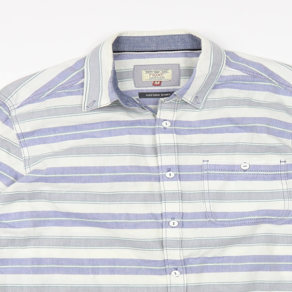 Mens UK Size M NEXT Blue  Button-Up Long Sleeve Casual Shirt