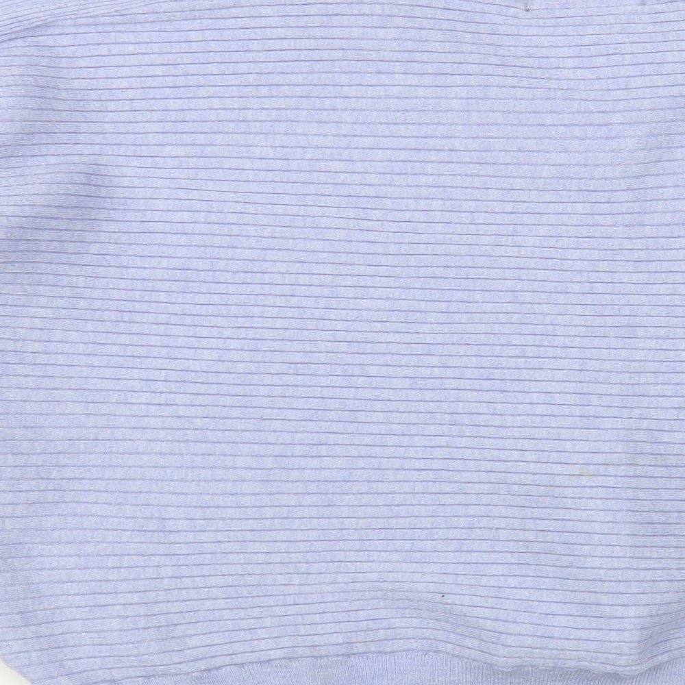 F&F Womens Blue V-Neck Acrylic Pullover Jumper Size 12