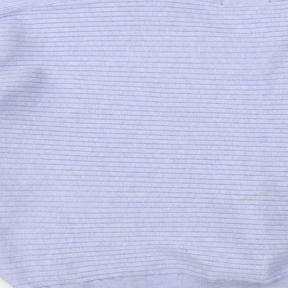 F&F Womens Blue V-Neck Acrylic Pullover Jumper Size 12