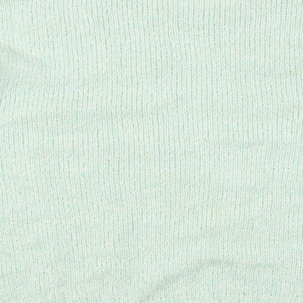 George Womens Green Boat Neck Acrylic Pullover Jumper Size 16