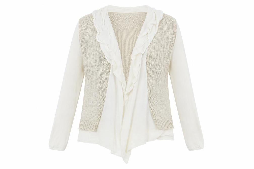 Womens UK Size 12 Soon Beige Cardigan Jumper