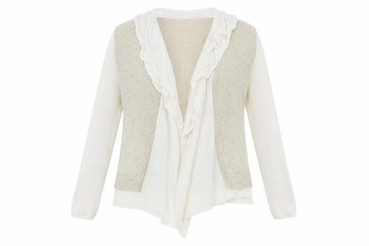 Womens UK Size 12 Soon Beige Cardigan Jumper