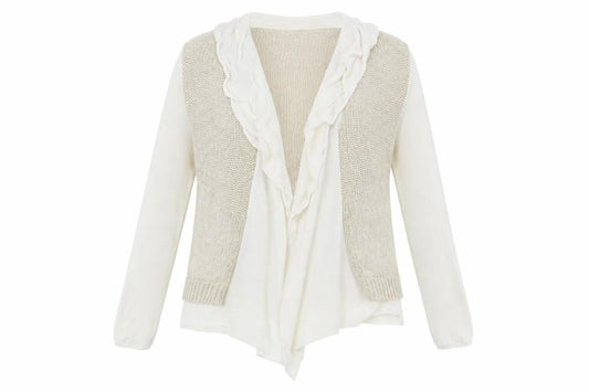 Womens UK Size 12 Soon Beige Cardigan Jumper