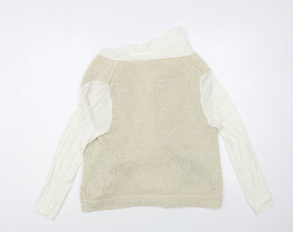 Womens UK Size 12 Soon Beige Cardigan Jumper
