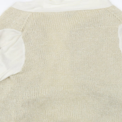 Womens UK Size 12 Soon Beige Cardigan Jumper