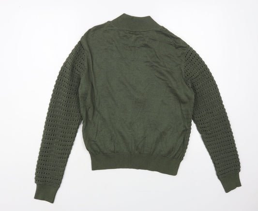 Womens UK Size 16 Atmosphere Green Full Zip Jumper