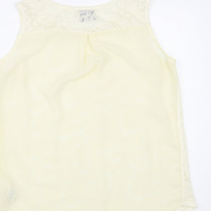 NEXT Womens Ivory Paisley Cotton Basic Blouse Size 10 Boat Neck