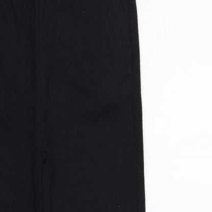 TU Girls Black Cotton Jogger Trousers Size 9 Months Regular Drawstring