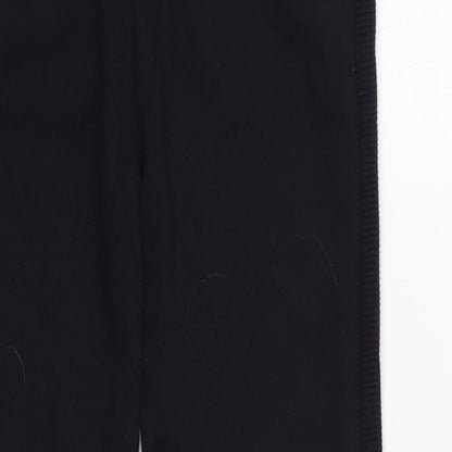 TU Girls Black Cotton Jogger Trousers Size 9 Months Regular Drawstring