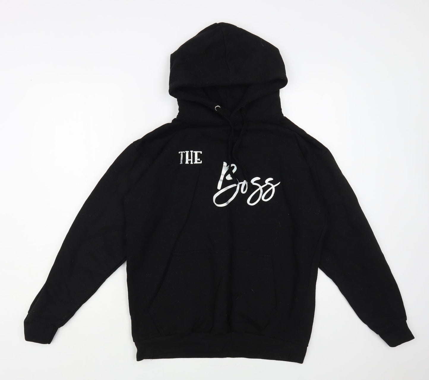 Stars & Stripes Womens Black Cotton Pullover Hoodie Size M Pullover - The Boss