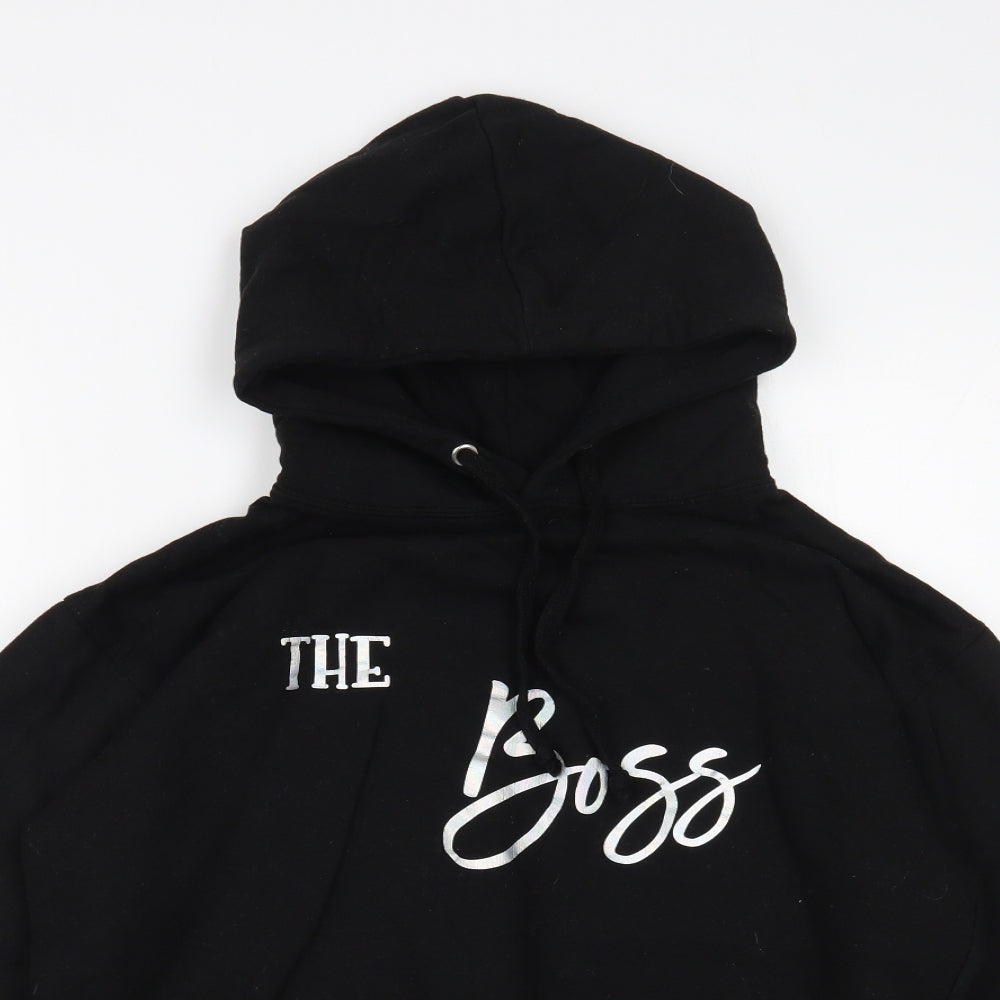 Stars & Stripes Womens Black Cotton Pullover Hoodie Size M Pullover - The Boss