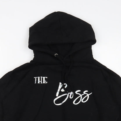 Stars & Stripes Womens Black Cotton Pullover Hoodie Size M Pullover - The Boss