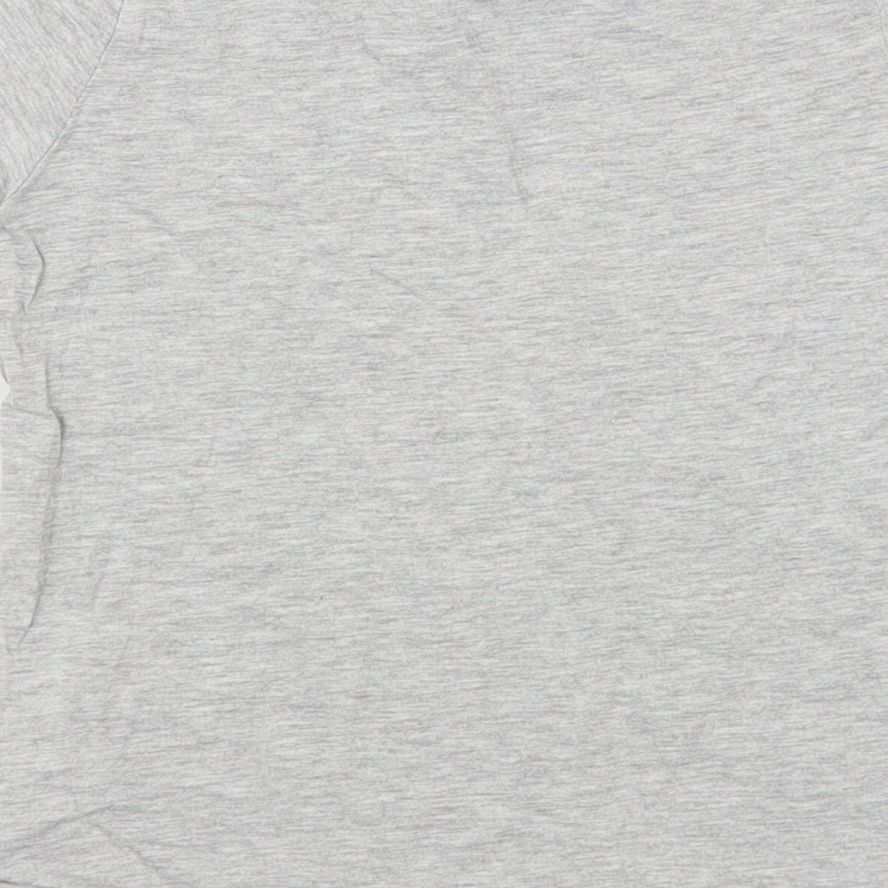 H&M Girls Grey Cotton Pullover T-Shirt Size 6-7 Years Crew Neck Pullover