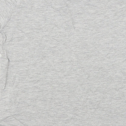 H&M Girls Grey Cotton Pullover T-Shirt Size 6-7 Years Crew Neck Pullover