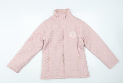 Womens UK Size S Pure & Natural Pink Quilted Coat