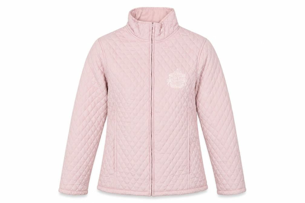 Womens UK Size S Pure & Natural Pink Quilted Coat