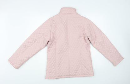 Womens UK Size S Pure & Natural Pink Quilted Coat