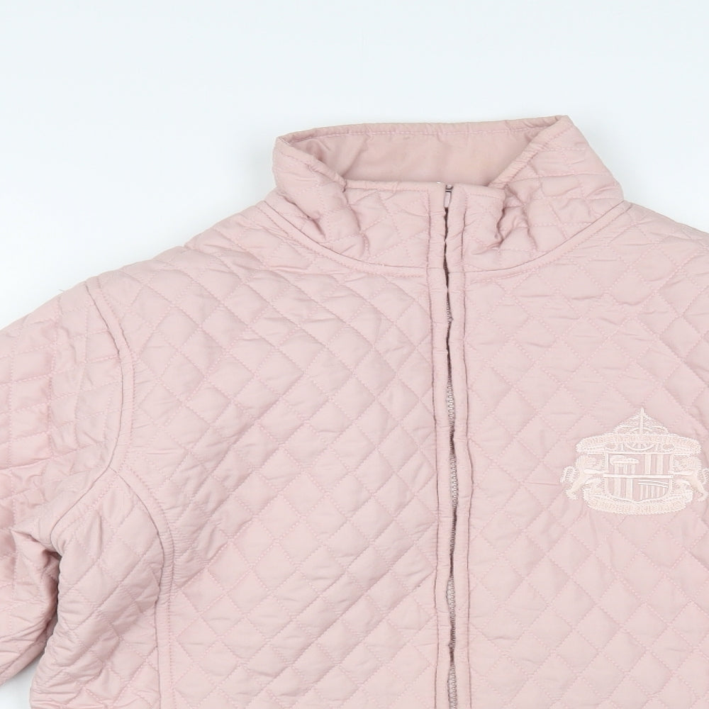 Womens UK Size S Pure & Natural Pink Quilted Coat