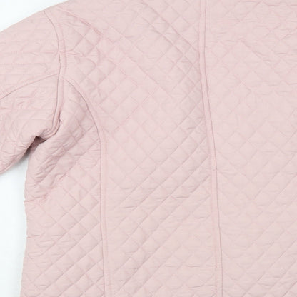 Womens UK Size S Pure & Natural Pink Quilted Coat