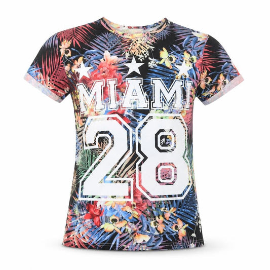 Womens UK Size S Cameo Rose Multicoloured Basic T-Shirt