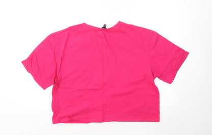 Womens UK Size 18 New Look Pink Basic T-Shirt