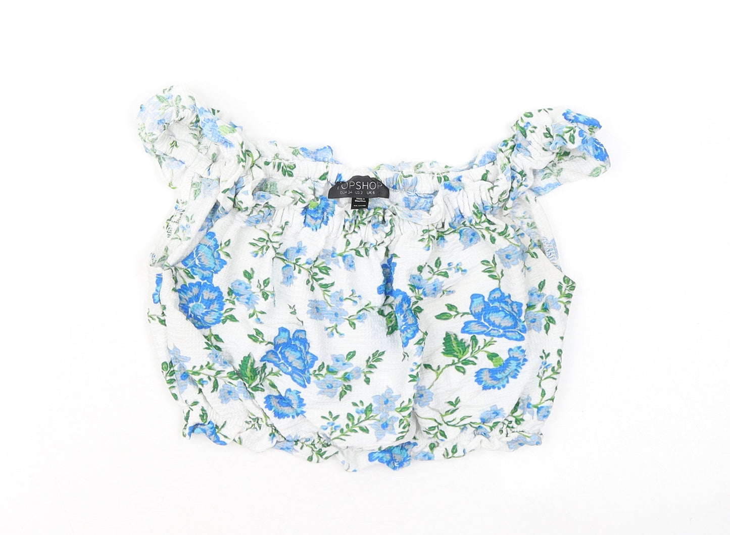 Womens UK Size 6 Topshop Multicoloured Basic Blouse