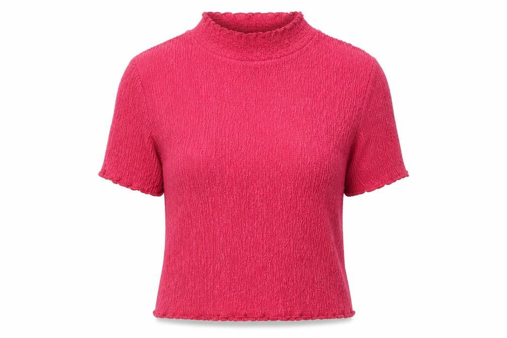 Womens UK Size 6 Topshop Pink Basic T-Shirt