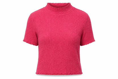 Womens UK Size 6 Topshop Pink Basic T-Shirt