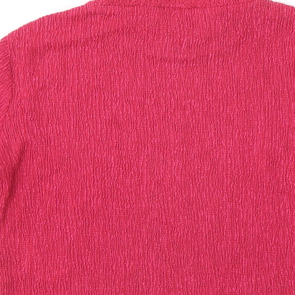 Womens UK Size 6 Topshop Pink Basic T-Shirt