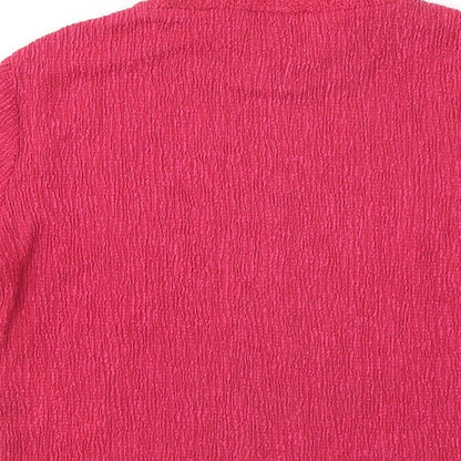 Womens UK Size 6 Topshop Pink Basic T-Shirt