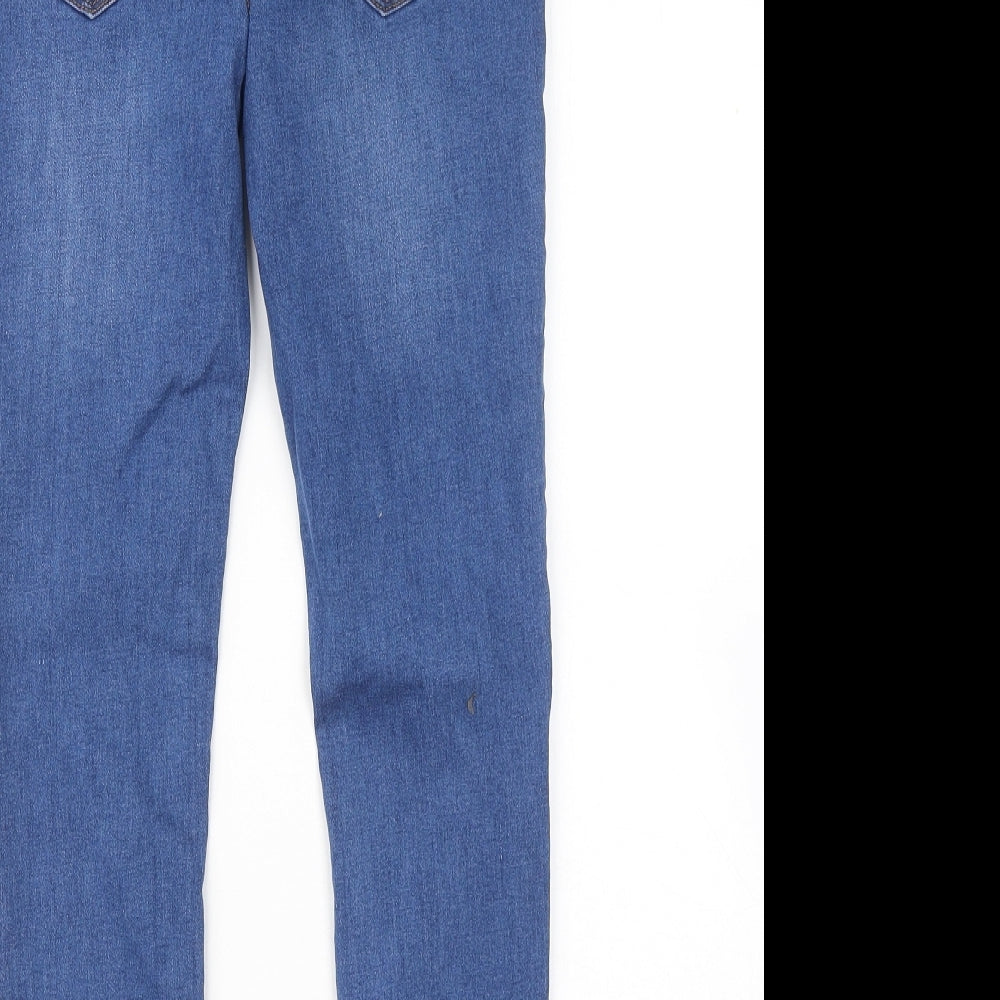 Denim & Co. Girls Blue Cotton Skinny Jeans Size 11-12 Years Regular