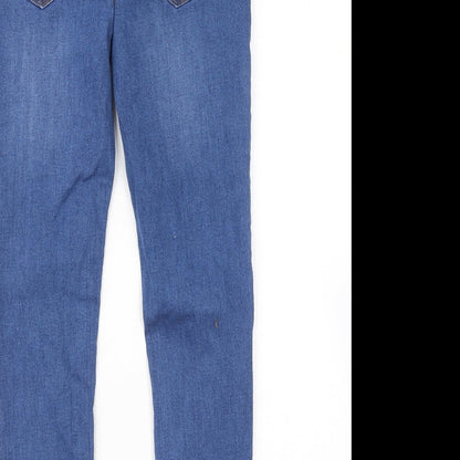 Denim & Co. Girls Blue Cotton Skinny Jeans Size 11-12 Years Regular