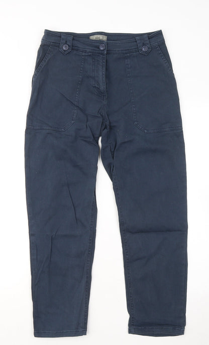 Oasis Womens Blue Cotton Straight Jeans Size 10 L24 in Regular