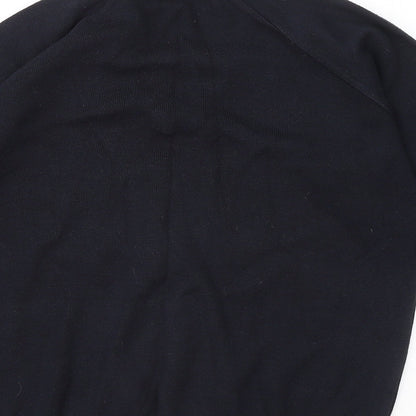 Magicfit Womens Blue V-Neck Cotton Henley Jumper Size 4