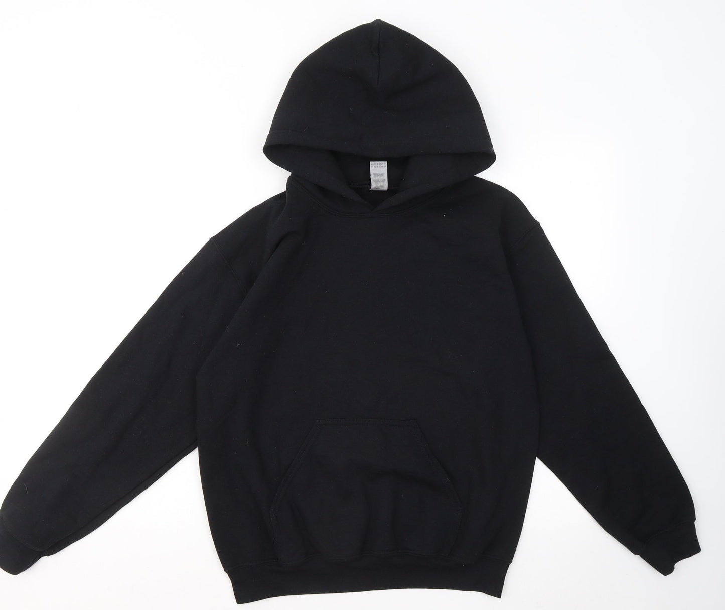 Mens UK Size S Gildan Black Pullover Hoodie
