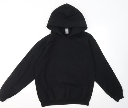 Mens UK Size S Gildan Black Pullover Hoodie