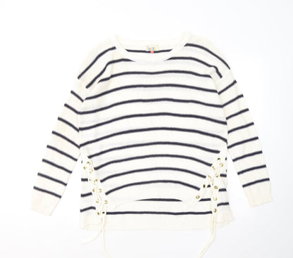 Womens UK Size 12 Lottie White Pullover Jumper