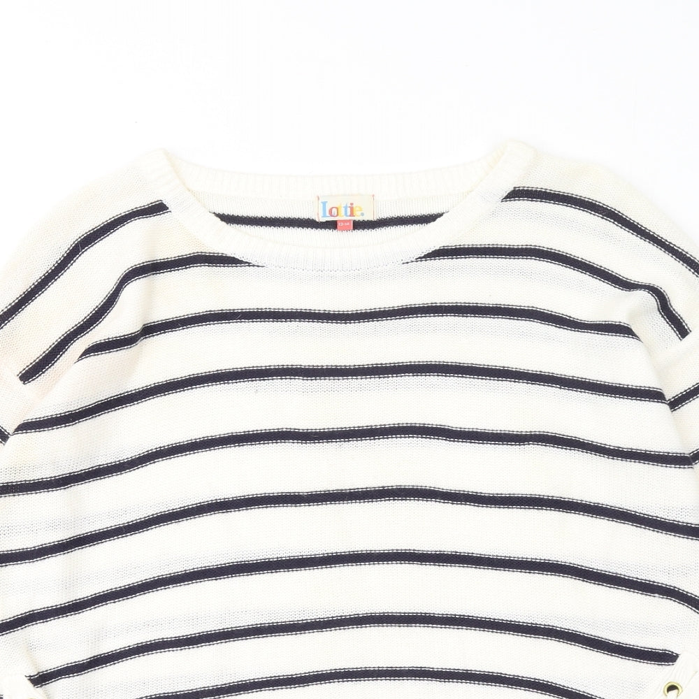 Womens UK Size 12 Lottie White Pullover Jumper