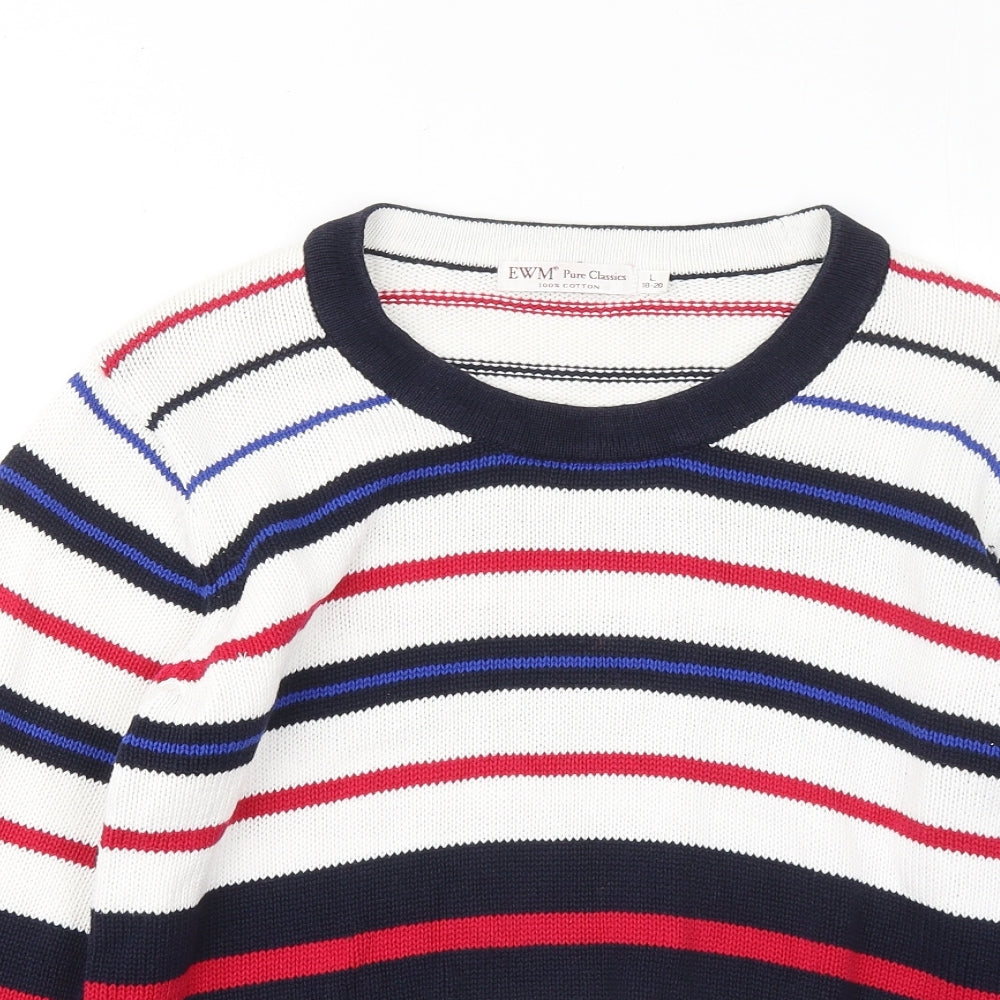 Womens UK Size 18 EWM Multicoloured Pullover Jumper