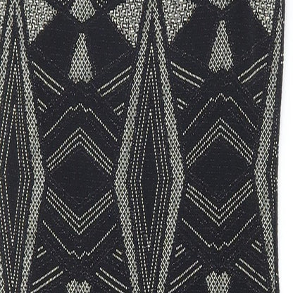 New Look Womens Black Nylon Bodycon Size 6 Scoop Neck