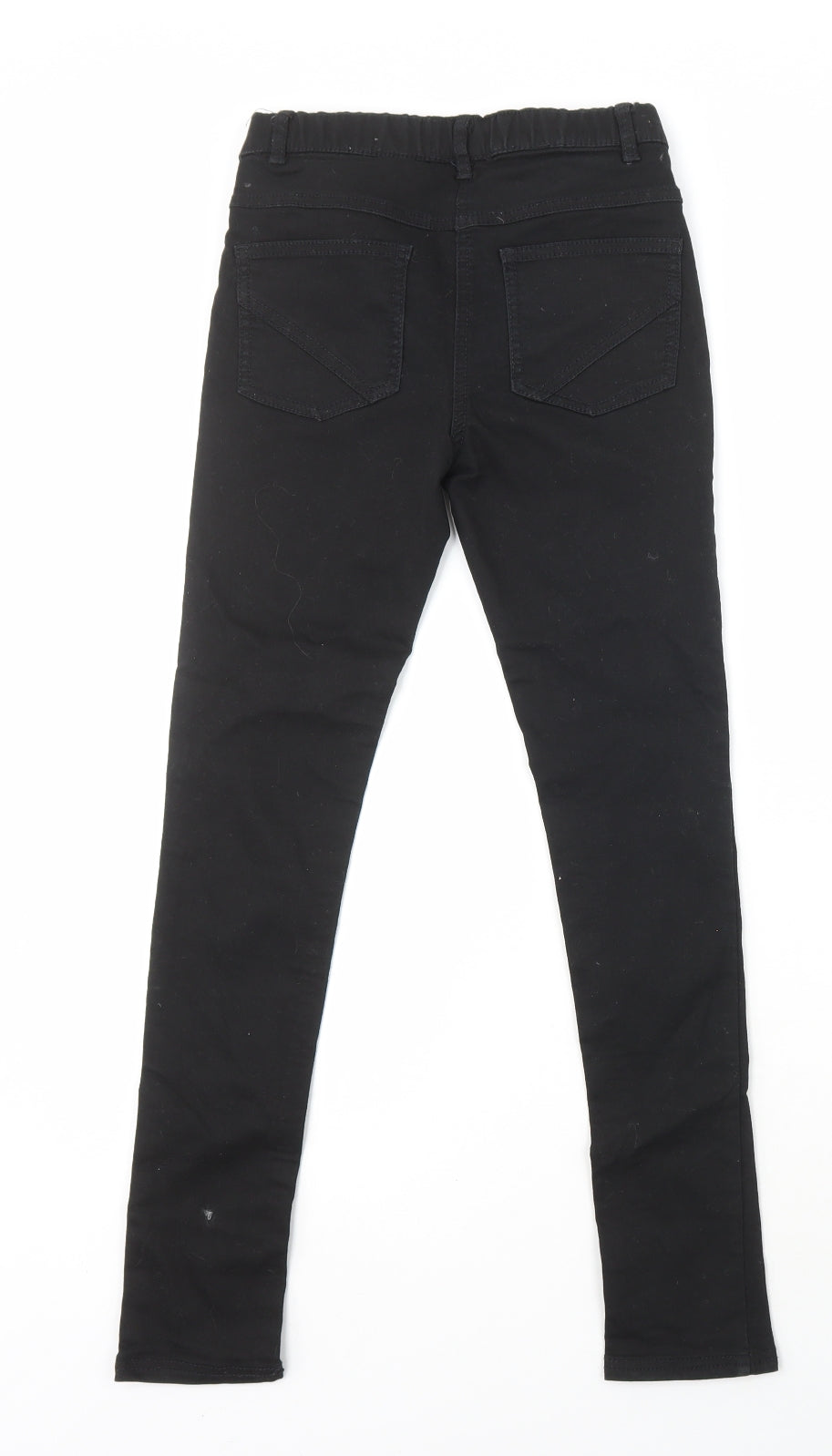 NEXT Girls Black Cotton Skinny Jeans Size 11 Years Regular