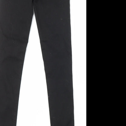 NEXT Girls Black Cotton Skinny Jeans Size 11 Years Regular