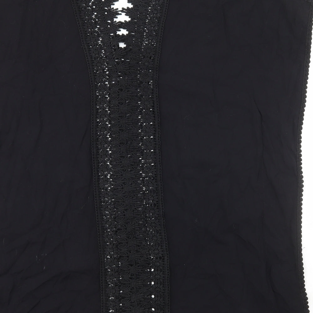 Womens UK Size S New Look Black Basic Blouse