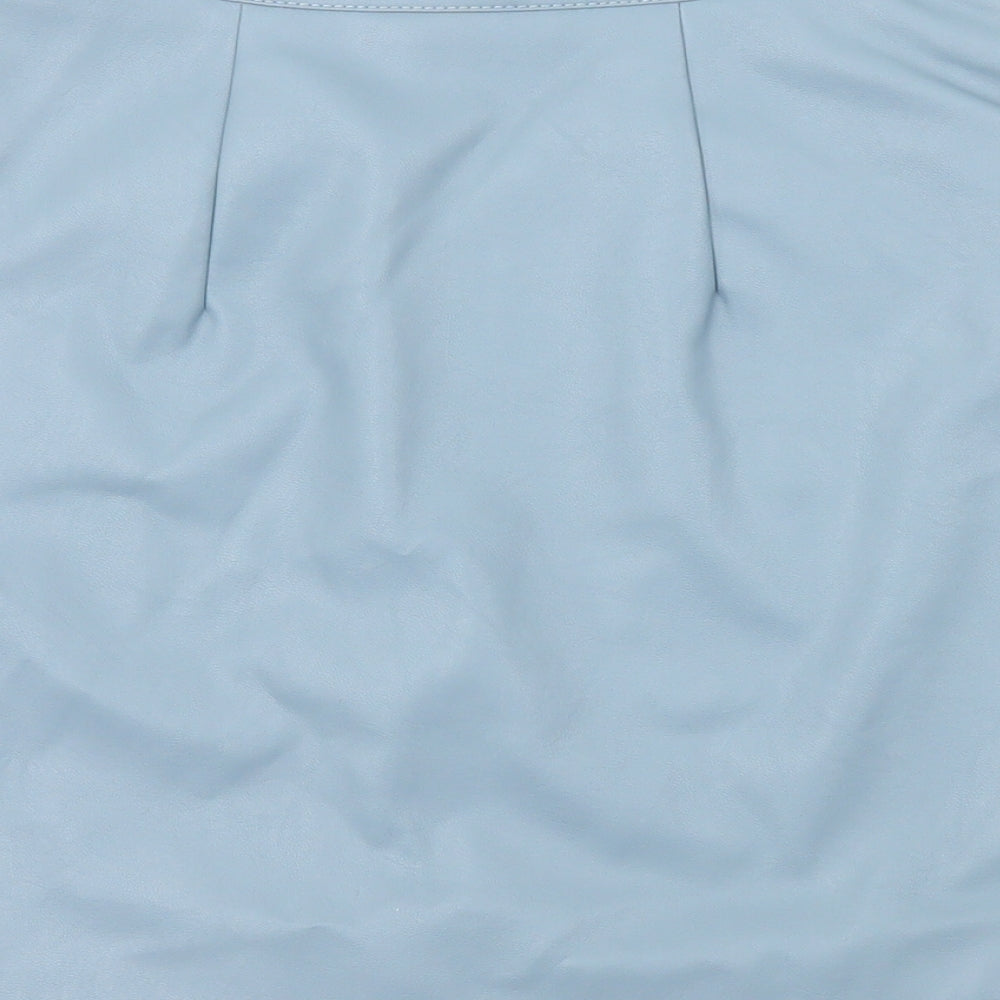 Primark Womens Blue Polyester A-Line Skirt Size 6