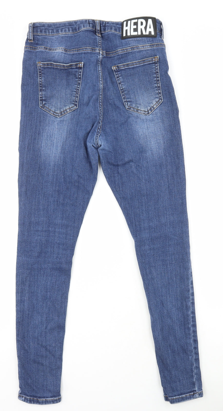 Hera Womens Blue Cotton Straight Jeans Size 30 in L28 in Regular